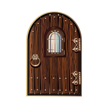 Designer Carved Wood Door